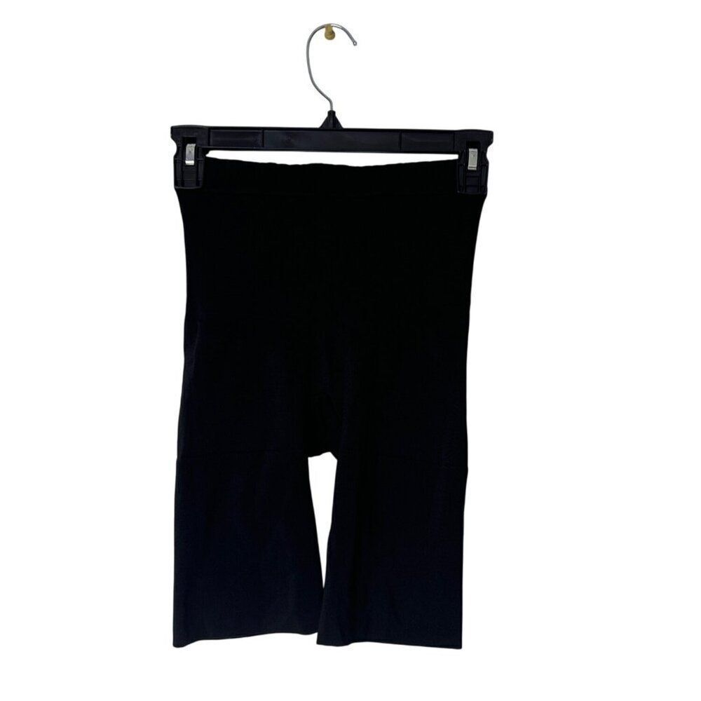 Spanx Womens Black Mid-Thigh Shaping Shorts L
